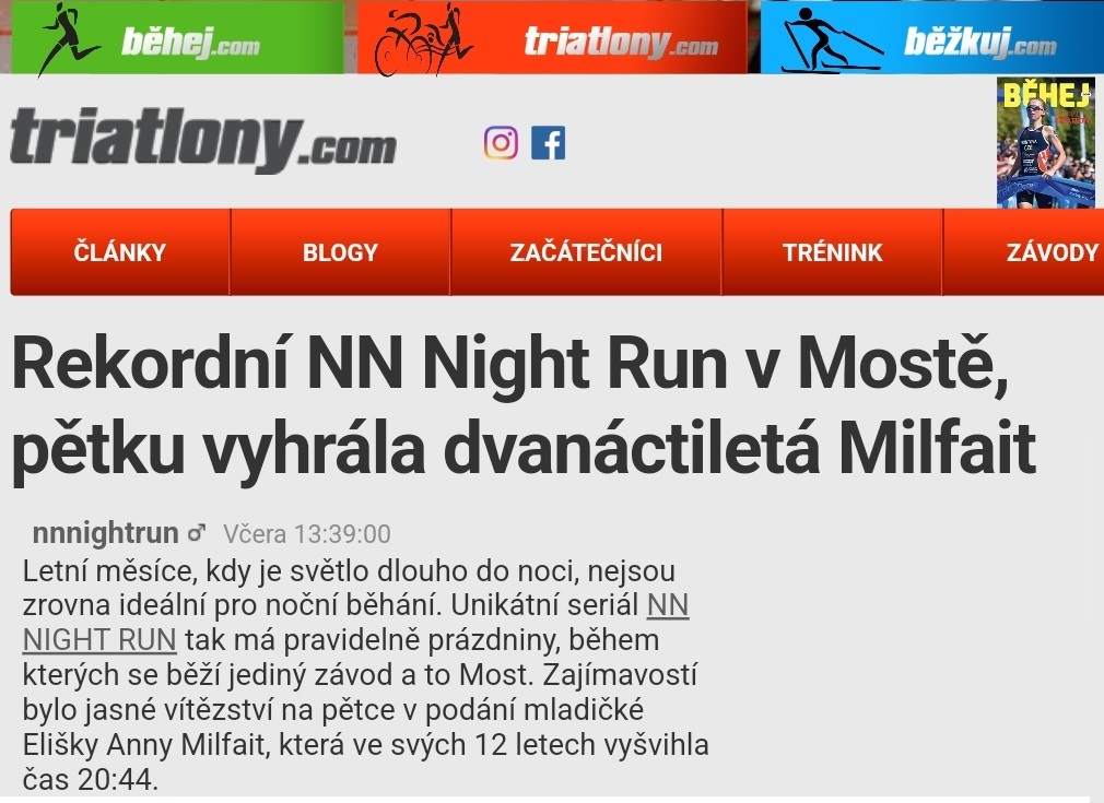 5k Night Run Most